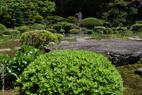 日本庭園／山形県鶴岡市で、美しい日本庭園を撮影した写真です。