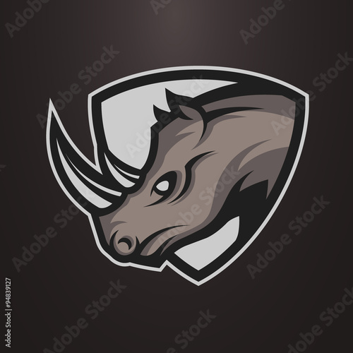 Rhino symbol  emblem or logo.