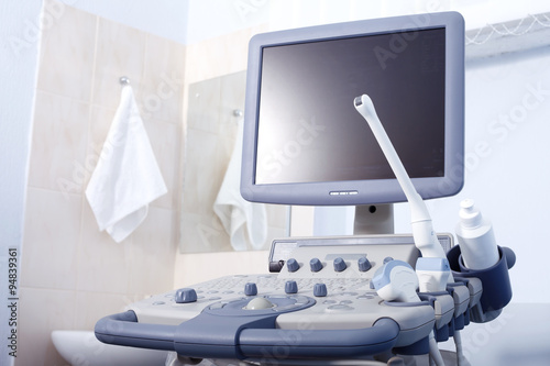 medical equipment, ultrasound machine closeup