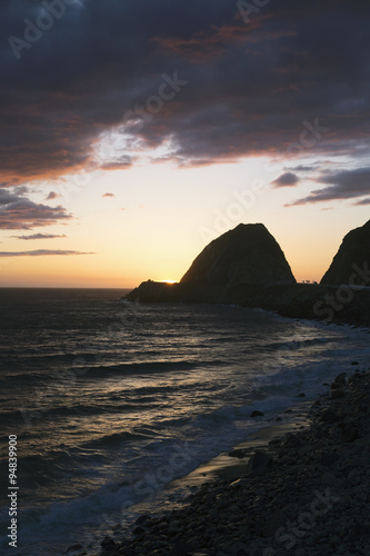 Sunset at Point Mugu, Pacific Ocean, Malibu, Los Angeles, California, USA, 04.04.2014 © spiritofamerica
