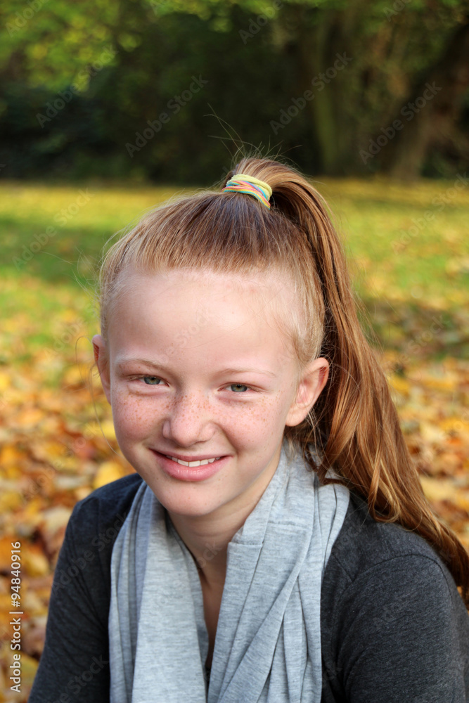 happy Girl in autumn park with leaves happy Girl in autumn park with leaves
