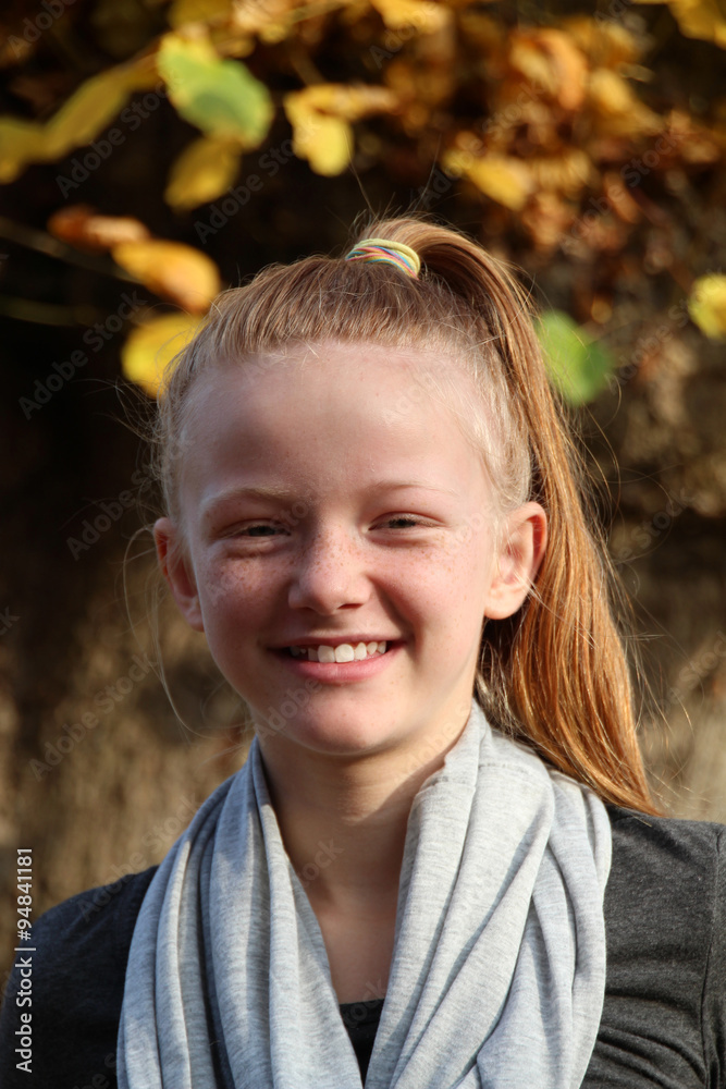 happy Girl in autumn park with leaves happy Girl in autumn park with leaves