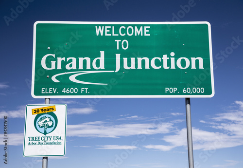 Canvas Print Welcome to Grand Junction, Colorado, USA, 07.10.2014