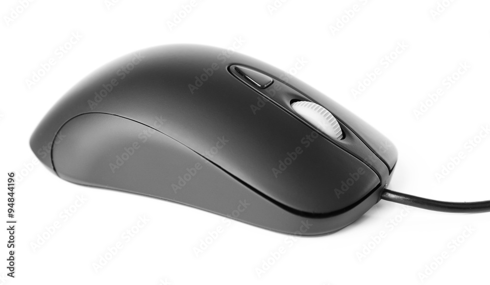 Computer mouse with cord isolated on white background Computer mouse with cord isolated on white background