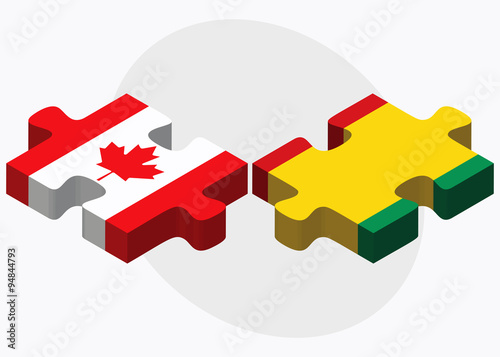 Canada and Guinea Flags