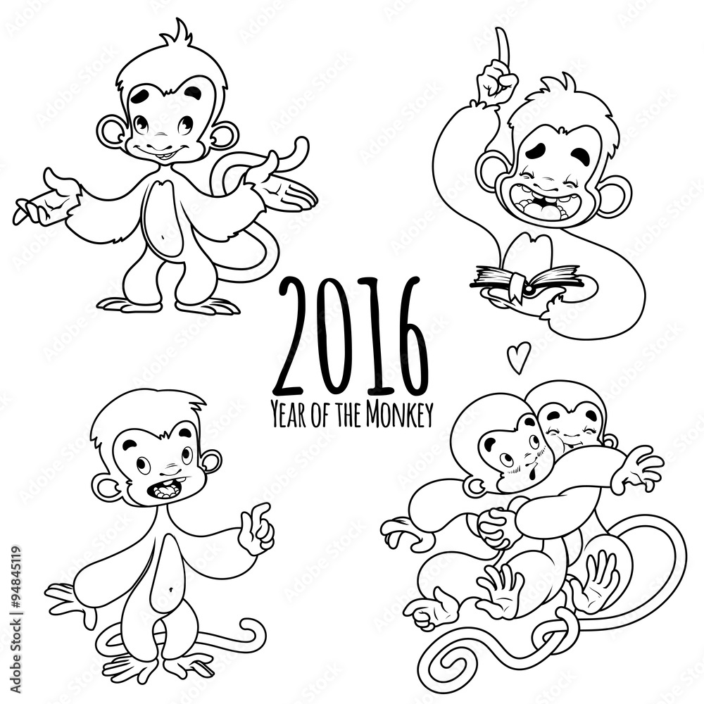 Symbol of 2016 - a monkey