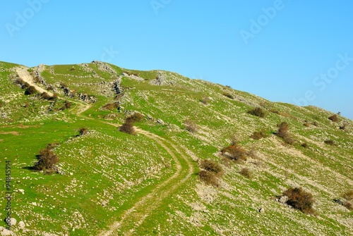 Tableau sur toile Strada sterrata in montagna