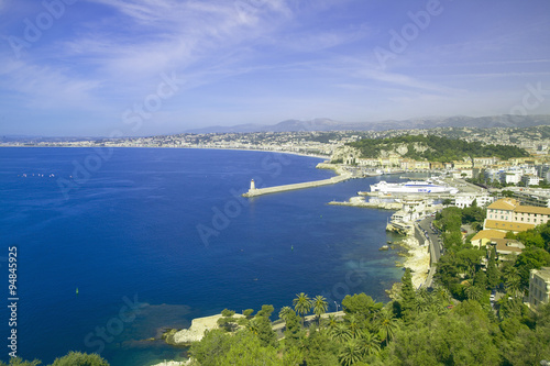 Aerial View of Harbor at Nice, France