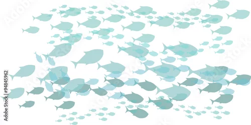 Obraz swimming fish illustration