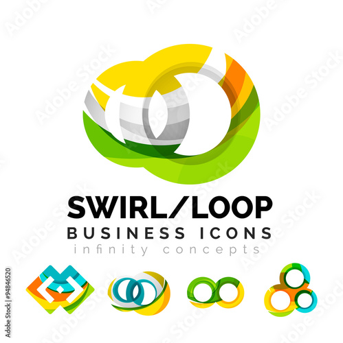 Set of infinity concepts, loop logo designs Free Download Set of infinity concepts, loop logo designs - GFXLoad