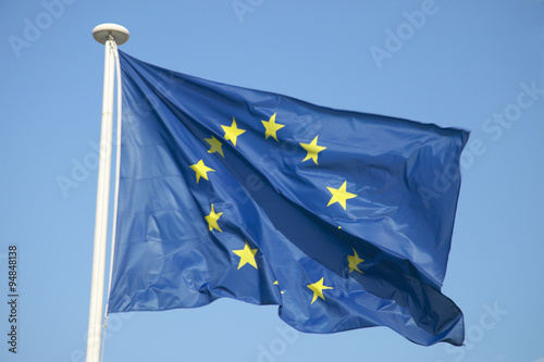The flag of the European Union flying in France