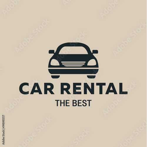Best car Rent logo, icon strong vector illustration