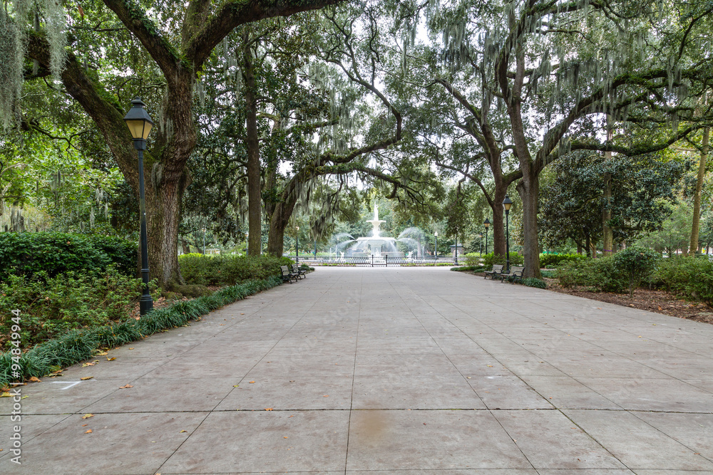 Walkway to Forsyth Park Fountain Walkway to Forsyth Park Fountain