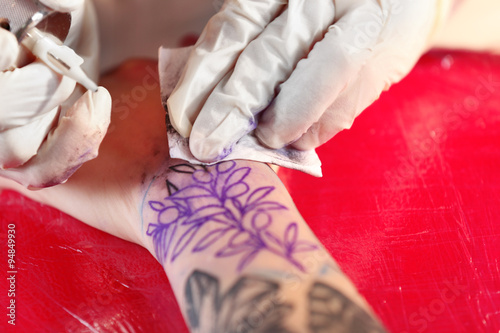 Professional tattoo artist ...