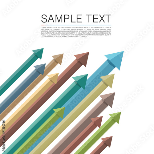 Set of colored arrows up