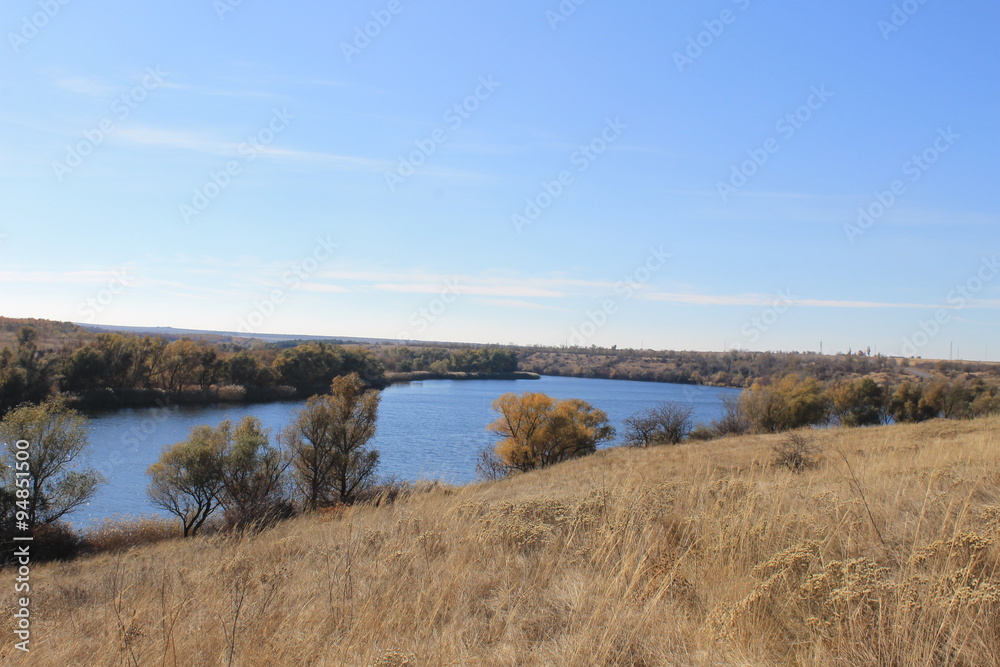 Dnieper river at autumn