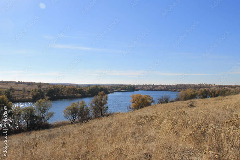Dnieper river at autumn