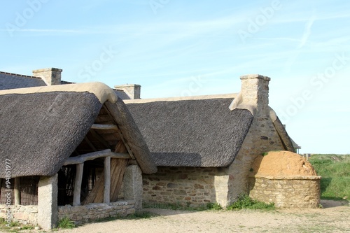 chaumières bretonnes, hameau de Ménéham,kerlouan,bretagne,finistère