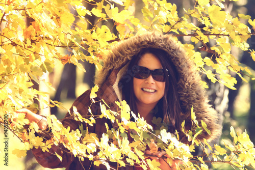 Woman outdoors in autumn