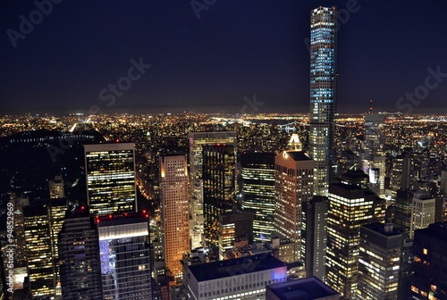 Skyline of Midtown Manhattan at Night