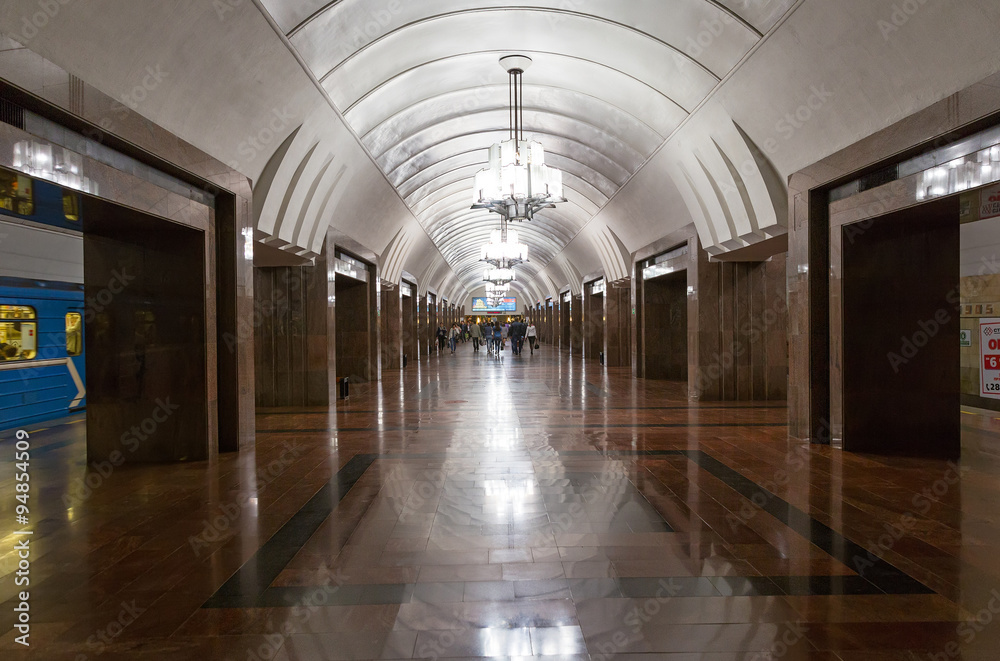 Interior metro station. Ekaterinburg