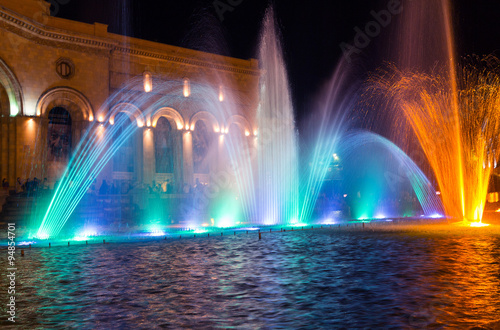  Light and music fountain. Capital of Adjara - Batumi at night