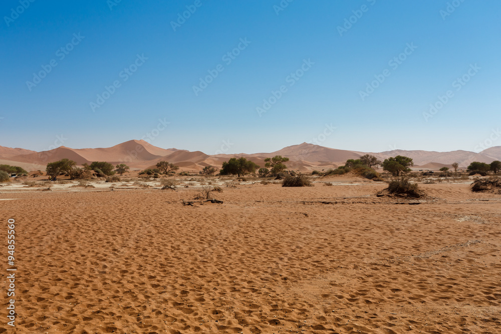 beautiful sunrise landscape of hidden Dead Vlei beautiful sunrise landscape of hidden Dead Vlei