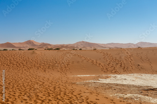 beautiful sunrise landscape of hidden Dead Vlei