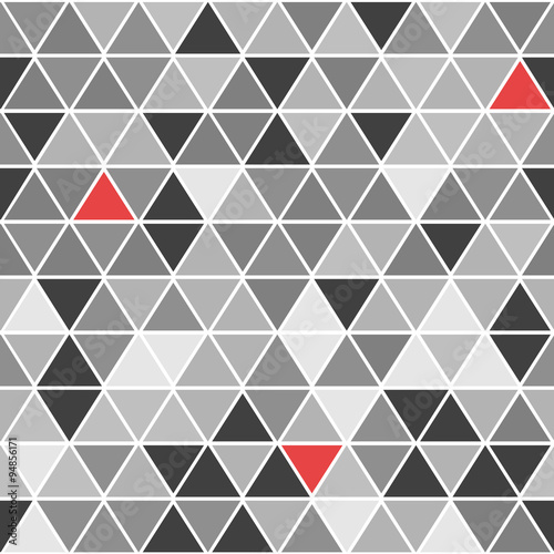 Geometrical vector seamless pattern with triangles