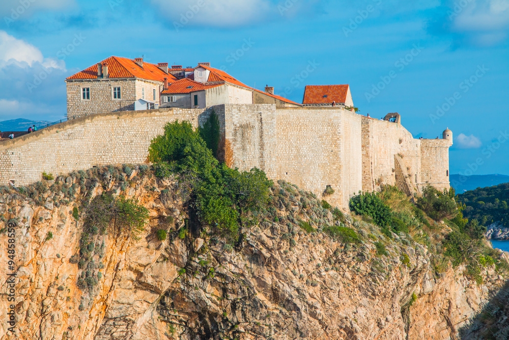 City of Dubrovnik, UNESCO site, old defense walls, fortress Bokar 