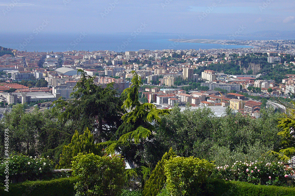 Blick vom Boulevard de l'Observatoire auf Nizza, Südfrankreich