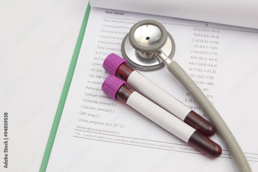 Form the results of biochemistry blood tests