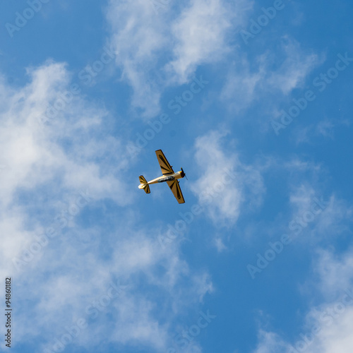 airplane in the sky  on Ukraine Independence Day