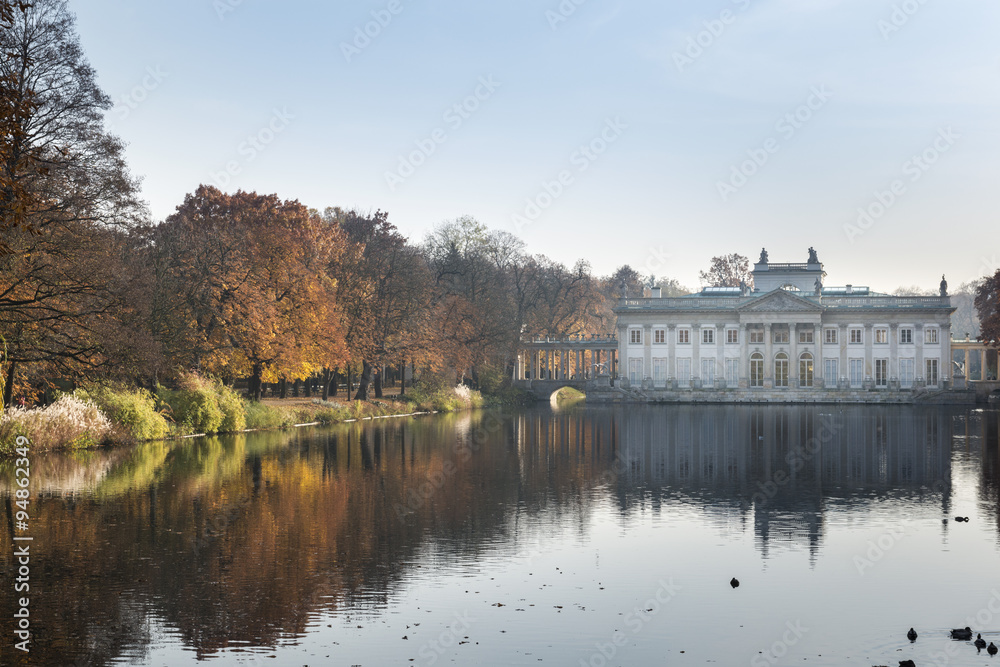 Palace Over Water in Lazienki park, Warsaw, Poland