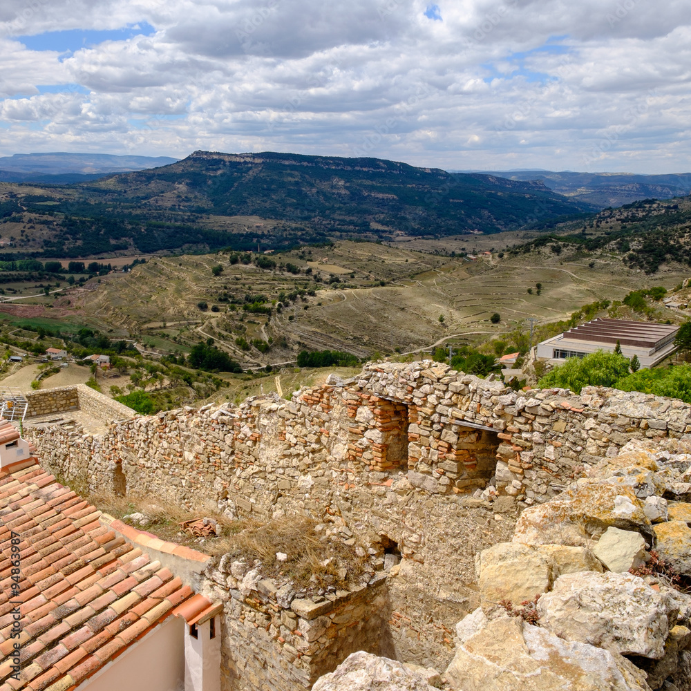 Panoramic view, Morella, the province of Castellon, Spain.