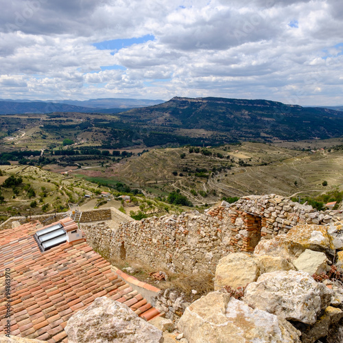 Panoramic view, Morella, the province of Castellon, Spain.