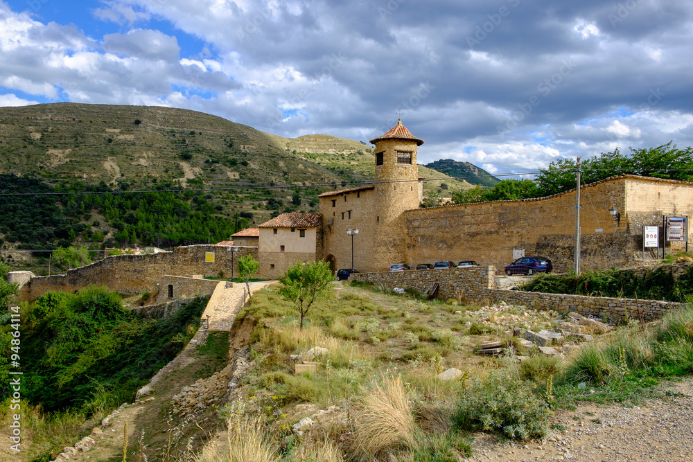 Obraz premium The entrance into Mirambel town, the province of Teruel, Aragon, Spain.