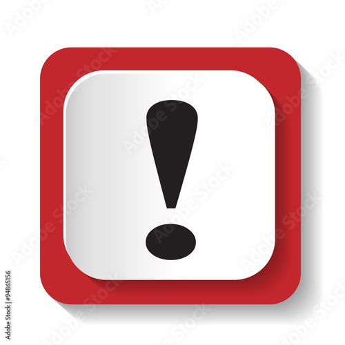 Vector icon with an exclamation mark