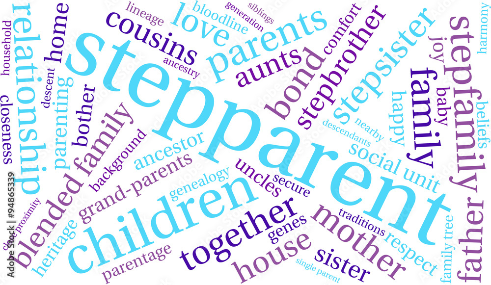 Obraz premium Stepparent Word Cloud