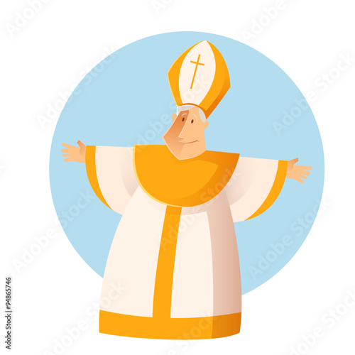 Vector Greeting Pope