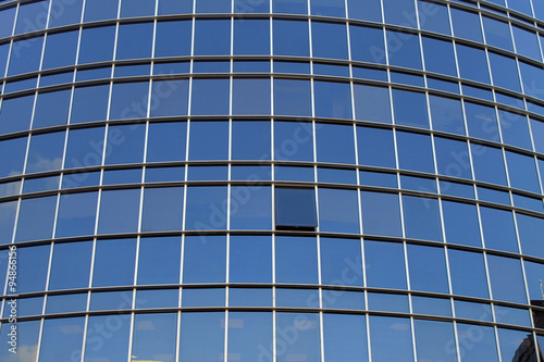 windows of abstract modern office building