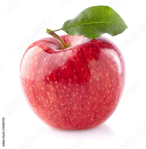 Sweet apple with leaf