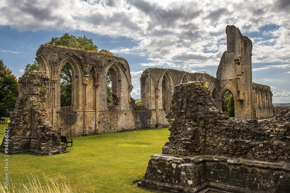 ruins of Glastonbury Abbey, Somerset, England