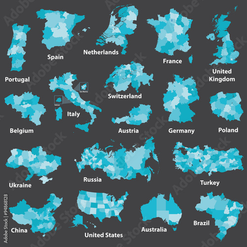 regions country maps