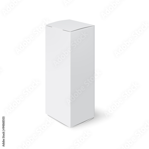 Blank box isolated on white background © vilnarobotav3d