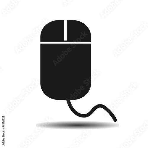 black wired computer mouse