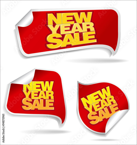 New Year sale price tag