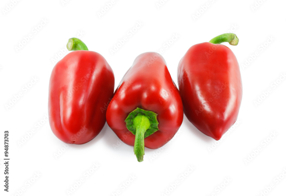 red peppers isolated on a white background