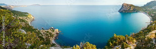 Fototapeta Naklejka Na Ścianę i Meble -  Summer coastline panorama (Crimea, Ukraine).