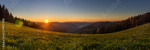 Sonnenuntergang im Schwarzwald photo